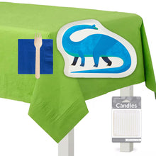Load image into Gallery viewer, Dinosaur Party Tableware + Cake Topper Bundle