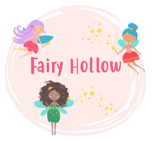 Load image into Gallery viewer, Fairy graphic with fairies and the words Fairy Hollow