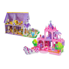 Load image into Gallery viewer, 3D Puzzle Playset: Pink &amp; Purple