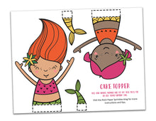 Load image into Gallery viewer, Mermaid Party Tableware + Cake Topper Bundle