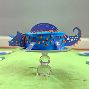 Dinosaur Party Tableware + Cake Topper Bundle