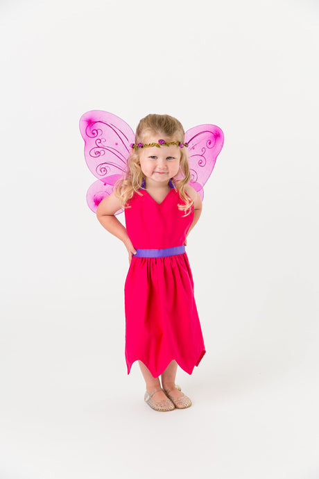 Pink fairy apron with wings