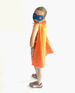 Orange superhero cape