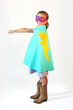 Load image into Gallery viewer, Turquoise superhero cape