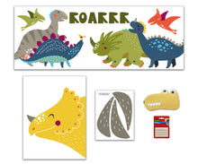 Load image into Gallery viewer, Dinosaur Pin the Horn Game | Birthday Party Activity for Girls, Boys