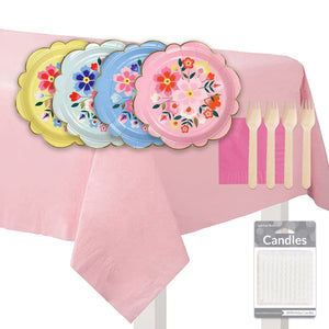 Princess Party Tableware + Cake Topper Bundle