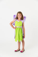 Load image into Gallery viewer, Green fairy apron with wings