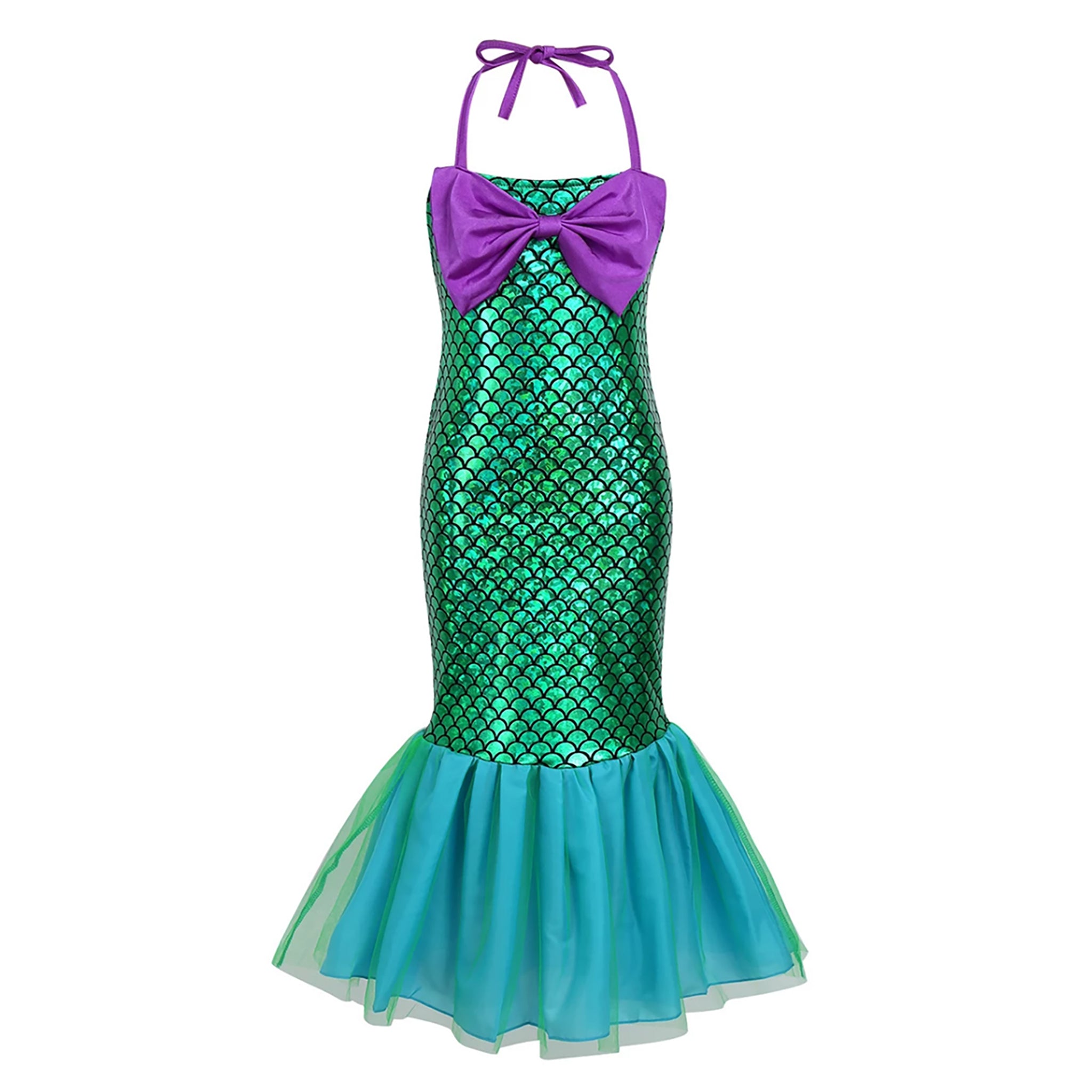 Mermaid Costume for Kids, Mermaid Dress + Flippy Sequin Crown Small (4-6T) Mermaid Costume for Kids, Mermaid Dress + Flippy Sequin Crown Small (4-6T)