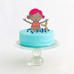 Mermaid Party Tableware + Cake Topper Bundle