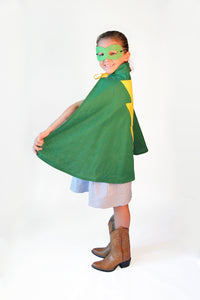 Green superhero cape
